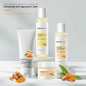 FSMF usine dernier Curcuma bio nettoyant pour le visage acide hyaluronique crème hydratante contre l'acné ensemble <span class=keywords><strong>de</strong></span> soins <span class=keywords><strong>de</strong></span> <span class=keywords><strong>la</strong></span> peau pour une utilisation jour <span class=keywords><strong>nuit</strong></span> pour - Product Image 4