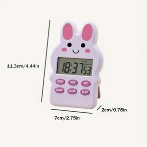 Thiết kế mới thông minh thỏ hình dạng báo động lớn đếm lên xuống từ dễ thương hẹn giờ với đồng hồ kỹ thuật số đứng thời gian cho Kid học sinh nghiên cứu - Product Image 4