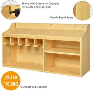 Organisateur de rangement pour outils électriques, Station de charge de perceuse avec 5 fentes de suspension, porte-outils de jardin mécanique, support mural de garage - Product Image 3