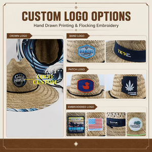 Casquette de cowboy vintage en paille personnalisée avec logo sur mesure pour homme adulte – Vente en gros - Product Image 2