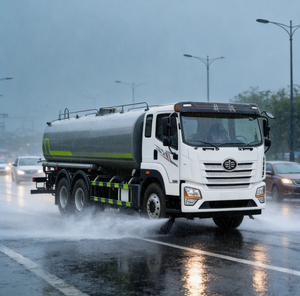 Nouveau camion-citerne diesel Euro 3 de 14 m³ FAW 4x2 avec canon à eau de 35 m, moteur/pompe 7200 kg, garantie 1 an, homologué route - Product Image 2