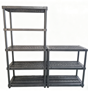 Étagère en plastique avec 3 niveaux, capacité de 27 kg, 123x36x56, étagère légère, étagère en plastique, étagère industrielle pour entrepôt - Product Image 5