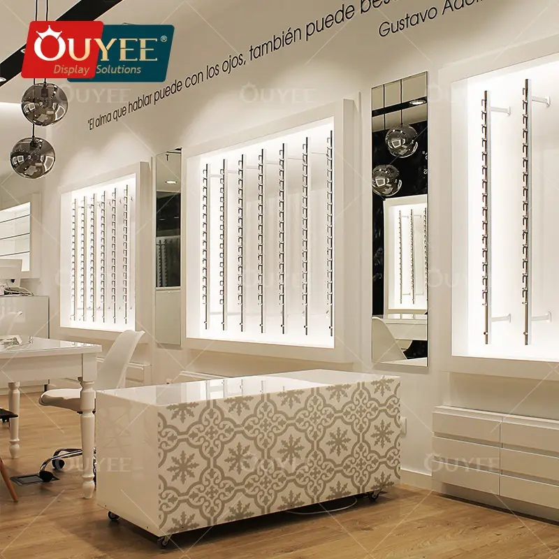 Customized Eye Wear Store Interior Decoration Design Commercial Optical Shop Display Furniture for Sunglasses Boutique