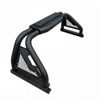 Barre anti-roulis robuste à clipser pour benne de camionnette tout-terrain avec tube rond en acier inoxydable et feu stop LED