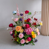 Ensemble d'arrangements floraux artificiels de luxe en soie, assortiment pour arche de mariage, coins, allée, centre de table, extérieur et intérieur