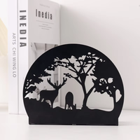 Porte-bougie moderne en métal sculpté, silhouette 3D d'éléphant, girafe, cerf, ornement, décoration d'intérieur, souvenir, cadeau