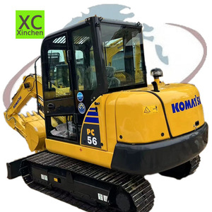รถขุดตีนตะขาบมือสอง โคมัตสึ PC56-7 ได้รับการรับรองมาตรฐาน CE ISO ชั่วโมงการใช้งานต่ำ รุ่นปี 2021 ในเซี่ยงไฮ้ พร้อมเครื่องยนต์ มอเตอร์ และปั๊ม - Product Image 1