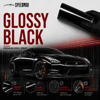 Film de protection de carrosserie en TPU noir brillant effet piano, haute qualité, 7,5 mil, anti-rayures, auto-réparateur