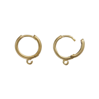 Bases de boucles d'oreilles en cuivre avec fermoirs Huggie et anneaux, accessoires de fabrication de bijoux DIY, vente en gros