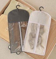 Sacs de rangement anti-poussière pour perruques avec logo personnalisé, réutilisables, pour accessoires capillaires, suspendus, anti-poussière, avec fermeture éclair, vente en gros