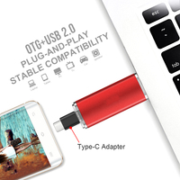 Penjualan Terbaik Logo kustom 2-in-1 OTG USB Flash Drive 4GB sampai 128GB USB Tipe C 3.0 Stick 2.0 Flash Disk flashdisk