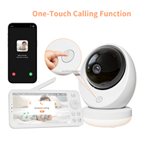 Babyphone WiFi avec application CloudEdge, contrôle, écran 5,5 pouces, caméra 2K, communication bidirectionnelle, capteur de température, berceuses, batterie 5000 mAh