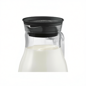 Carafe en verre avec couvercle et passoire pour graines ou glace, design rétro, 1 pièce - Product Image 2