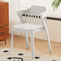 Fauteuil en plastique moderne et simple, empilable, pour salle à manger, maison, bureau, hôtel, meubles en panneaux MDF