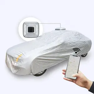 Recentes Solar GPS Controle Remoto Automático Outdoor Car Vehicle Tent Umbrella Car Shade Sunshade Cover Outdoor Car Cover