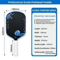 Nouvelles Raquettes de Pickleball 2026 Série Léopard en Fibre de Carbone T700 Thermoformée de 16 mm avec Noyau en Nid d'Abeille PP Absorbant les Chocs