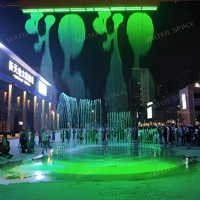 Fontaine à rideau d'eau numérique personnalisée avec affichage LED coloré pour l'intérieur et l'extérieur, design de fontaine pour hall d'hôtel