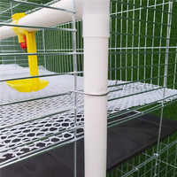 Cage à poulets de type H à 4 niveaux, cage à batterie commerciale pour l'élevage des poussins