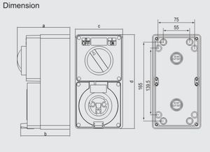 Conector Industrial IP66 de 250V 10A 15A, Enchufe Plano de <span class=keywords><strong>3</strong></span> Pines, Trifásico, Impermeable, para Exteriores - Product Image 5