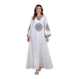 X114 2025 Dubaï luxe brodé soirée Abaya caftan musulman Toga robe soie adultes Eid célébrations été printemps automne - Product Image 4