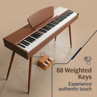 Beisite S-195 Electric Organ & Electronic Keyboard Piano 88-Key Plastic Digital Instrument Touch-Sensitive Keys Built-In Speaker