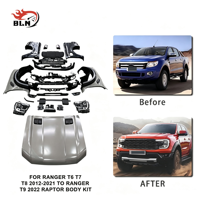 Kit carrosserie pour Ford Ranger T6 T7 T8, mise à niveau vers le style Ranger T9 Raptor, kit de conversion de pick-up avec assemblage de phares et de feux arrière