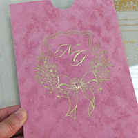 Invitations de mariage écologiques en acrylique effet miroir doré arabe 5x7 pouces, avec texte personnalisé en feuille blanche, imprimées en typographie pour Noël et anniversaire
