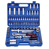 Jeu de douilles multifonctions 94 pièces, 1/4 ", 3/8 ", 1/2 ", acier CR-V, clé à cliquet, kit d'outils combinés, réparation automobile