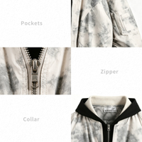 Blouson Bomber Rétro Américain à Capuche Ample Style Pilote Personnalisé pour Homme – Coupe-Vent Imperméable