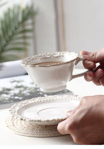 Plato de cena francés más vendido, juego de vajilla en relieve al por mayor, cuenco y plato de cerámica Retro, regalos de negocios minimalistas - Product Image 6