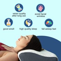 Oreiller Ergonomique Orthopédique en Mousse à Mémoire de Forme pour Soutien Cervical et Nucal, Meilleur Oreiller de Lit Contour pour Dormeurs sur le Côté, le Dos ou le Ventre