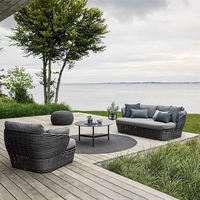 Ensemble de canapés en rotin d'extérieur, ensemble de meubles de jardin, adapté au jardin, au balcon, à la villa, à la terrasse