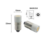 Ampoule LED E10 BA9S avec interrupteur à bouton, indicateur lumineux, 6V 12V 24V 36V 48V 60V 120V 240V
