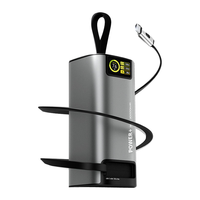 Batterie externe 20000mAh, charge rapide 130W, câble Type C rétractable, entrée 65W, écran TFT pour les voyages d'affaires et le bureau