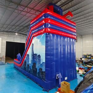 Thương mại Spiderman đôi trượt <span class=keywords><strong>Inflatable</strong></span> lâu đài cho trẻ em khổng lồ <span class=keywords><strong>Inflatable</strong></span> khô trượt với Blower - Product Image 5
