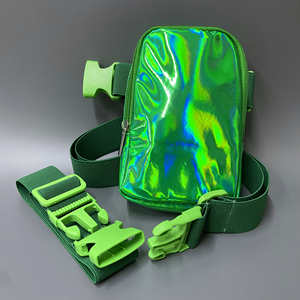 Nouveau design 3 en 1 PU sac de cuisse étanche multifonctionnel vert sac de taille avec bretelles réglables sac de téléphone de sport Portable - Product Image 3