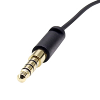Fil de queue de cochon en cuivre auxiliaire audio 2M personnalisé 4 pôles 3.5mm avec extension de gaine en PVC 4 broches pour smartphones et haut-parleurs
