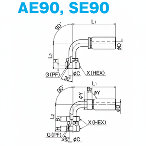 ข้อต่อท่อ AE90-G ของ Nitta สำหรับ N3130ข้อต่อเพลา3700 3130 3000 - Product Image 1