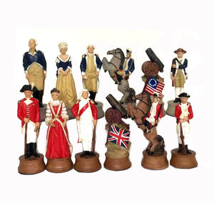 Escultura de Resina <span class=keywords><strong>Guerra</strong></span> DE LA <span class=keywords><strong>Independencia</strong></span> Tema Juego de Ajedrez 3,5 "Pintado a Mano - Product Image 6