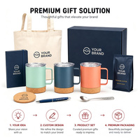Mug de voyage isotherme en acier inoxydable 304 à double paroi avec poignée ergonomique et base en liège – Vente en gros