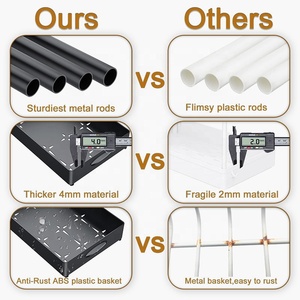 Двойной раздвижной ящик для шкафа и хранения, двухуровневый удобный доступ для ванной комнаты под раковиной, кухонные органайзеры, стеллажи для хранения - Product Image 4