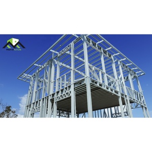 Villa Prefabricada Moderna de 2 Pisos con Estructura de Acero Ligero, Balcones de Vidrio y Detalles de Madera para Uso Residencial - Product Image 4