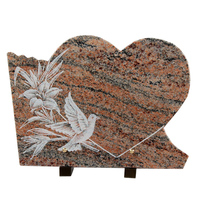 Plaques en pierre naturelle, 1 pièce, style français, en granit rouge, pierre naturelle, commémorative, vente en gros