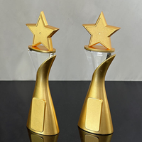 Trophée personnalisé en métal or, argent, cuivre, trophée en cristal personnalisé