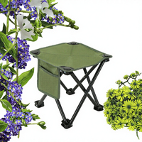 Chaise de jardin pliable et rétractable portable personnalisée de 13,5 pouces pour le jardinage en plein air, la plage, la randonnée, la pêche, les repas, la cuisine et l'extérieur