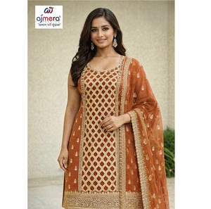 Salwar Kameez ethnique de créateur pour femme, tenue de fête traditionnelle, élégante, avec dupatta extensible et infroissable - Product Image 1