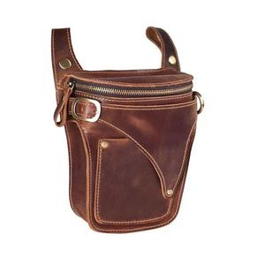 Pu Leather Multi-Pocket Fanny <b>Pouch</b> Travel Hiking Climbing Thigh Bag Pocket Outdoor Waist Pack for <b>Men</b> - Product Image 6