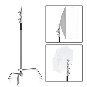 Soporte para luz de estudio, 3,3 m/40 pulgadas, soporte para luz C desmontable, resistente a la línea y brazo de agarre - Product Image 2