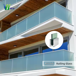 <span class=keywords><strong>Barandilla</strong></span> Moderna para <span class=keywords><strong>Balcón</strong></span> Exterior, Escalera, Villa, de Vidrio sin Marco, con Tira de Luz LED y Canal en Forma de U de Acero Inoxidable - Product Image 3