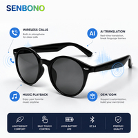 Kacamata Pintar SENBONO GM81 Terjemahan AI Panggilan Nirkabel Bebas Genggam Audio Hi-Fi UV400 Kontrol Musik Mendukung OEM/ODM SDK Serve